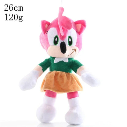 New Super Sonic Cartoon Plush Toy Shadow Amy Knuckle Tail Plush Keychain Toy Hedgehog Anime Soft Padded Doll Kids Fun Fan Gifts