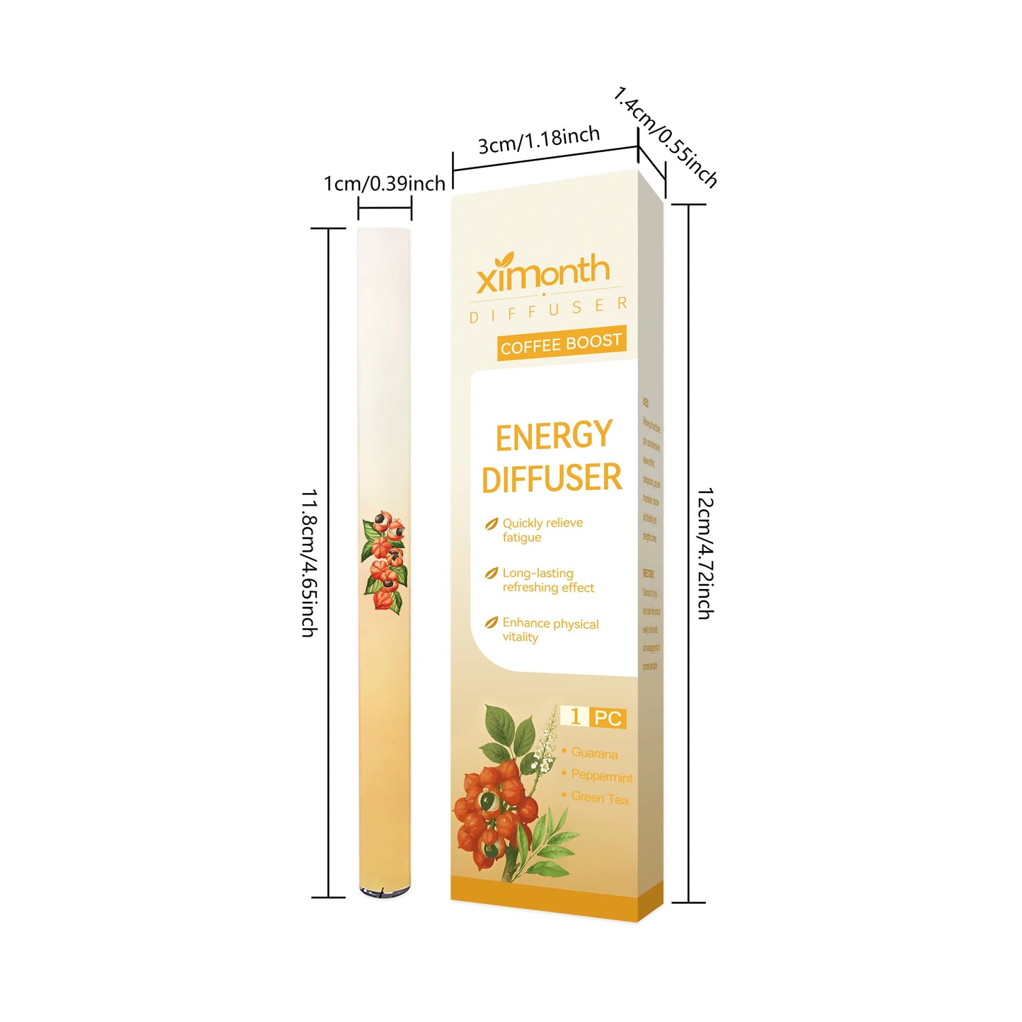 Herbal Diffuser Lung Cleanse Detox Stick Menthol Refreshing Mind Enhance Breathing Aromatherapy Relaxing Body Improve Sleep Aid