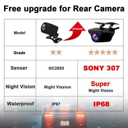 E-ACE 10 Inch Car DVR Mirror Video Recorder 1080P Touch Screen Dashcam For Car AHD Lens Streaming Driving Recorder Dash Camera