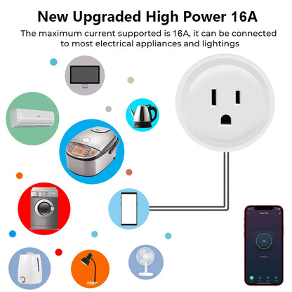 Tuya Smart Wifi Zigbee Plug US Standard Wireless Outlet 16A Remote Control Smart Home Appliances Work With Alexa Google Home