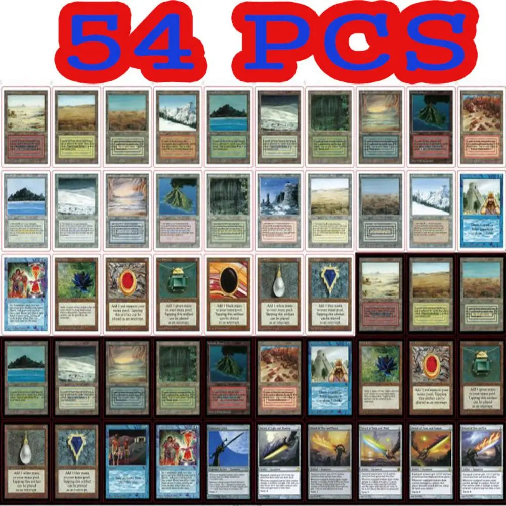 54 Pcs Black Core Cards P9 Dual Land Fetch Land Shock Lands  Proxy Cards