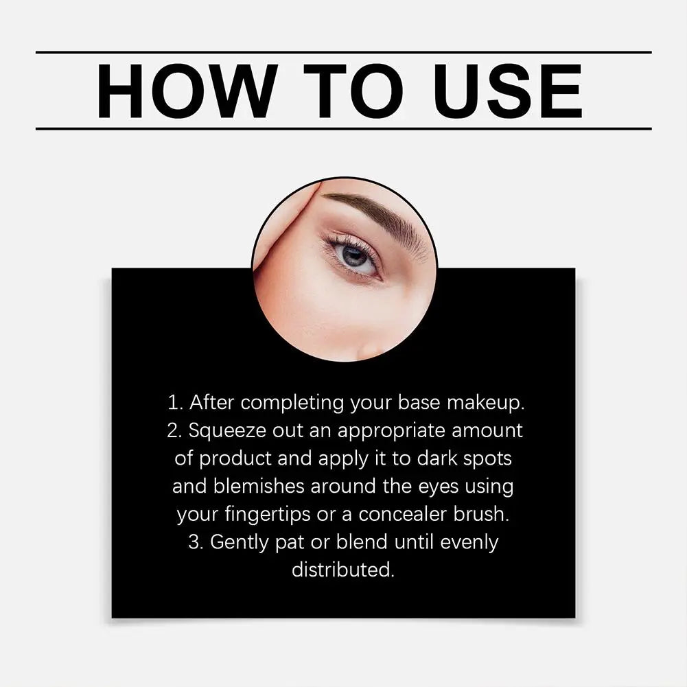 Premium Banana PDRN Eye Dark Circles Blemishes Brightener Concealer Cover Lightweight Non-sticky Under-Eye Concealer Moisturizer