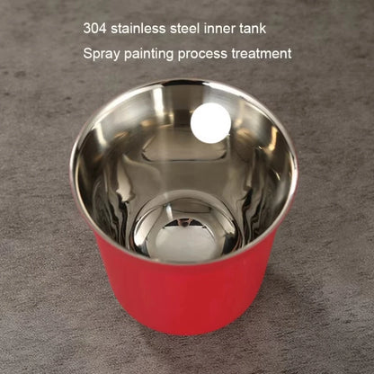 80ml New Simple Flat Bottom Cup Stainless Steel Double-layer Inner Tank Capsule Coffee Cup High-grade Solid Color Water Cup