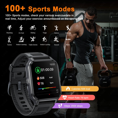 2026 Męski Zewnętrzny Smartwatch Monitor Zdrowia Wojskowy Bezprzewodowe Połączenia Fitness Wodoodporny Sportowy Smartwatch Na Telefony IOS Android