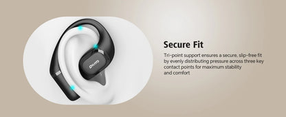 Ohayo Open-Ear Earphones Ear Hooks Wireless Bluetooth 5.4 Headphones IPX6 Waterproof Air conduction Sports Earbuds TWS with Mic