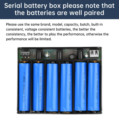 5V9V12V Output Power Bank Box for Cellphone Power Storage Case Tablet Modem 6 x 18650 Battery UPS Uninterrupted Power Supply New