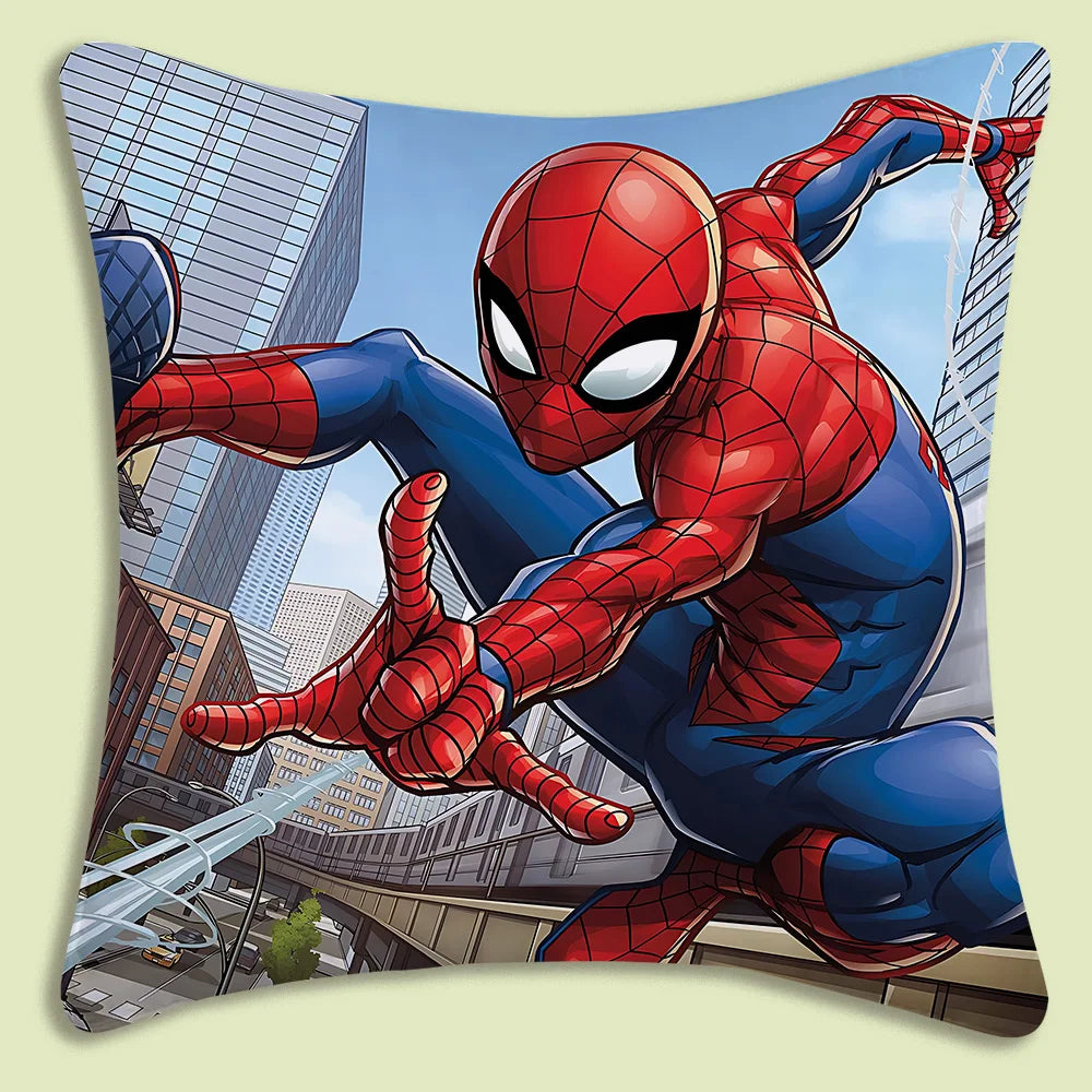 Spider-Man mascot Pillow Covers Cartoon Sofa Decorative Home Double-sided Printing Short Plush Cute Cushion Cover