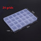 Practical 24/28 Grid Compartment Plastic Transparent Storage Box Earring Bead Screw Holder Case Display Home Organizer Container