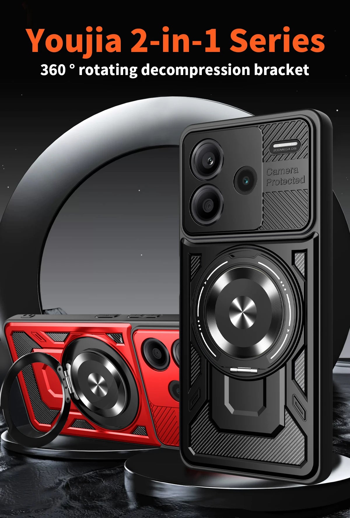 For Redmi Note 13 Pro Plus Case Armor Shockproof Phone Cover for Xiaomi Redmy Note13 Pro + Plus 5G Car Magnetic Holder Funda