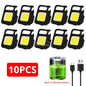 COB Work Light Flashlamp Mini Flashlight Keychain Carry LED Waterproof USB Charge Convenient Emergency Outdoor Lighting Camping