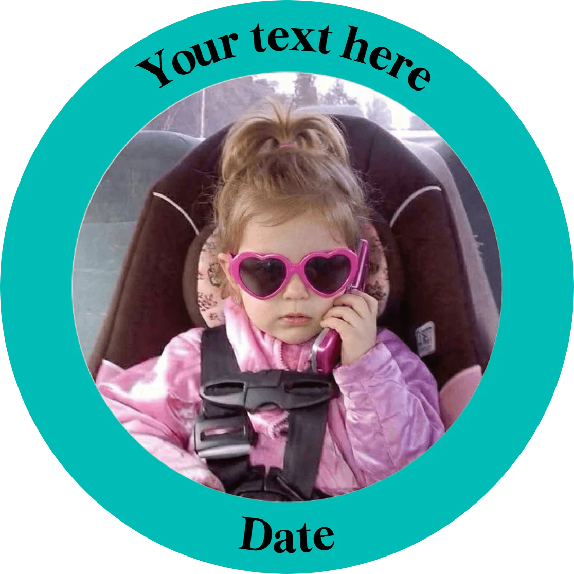 Custom Photo Stickers Personalized Waterproof Round Text Labels Custom Image Birthday Party Gift Wrapping Decor DIY Souvenir Kit