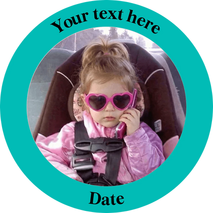 Custom Photo Stickers Personalized Waterproof Round Text Labels Custom Image Birthday Party Gift Wrapping Decor DIY Souvenir Kit