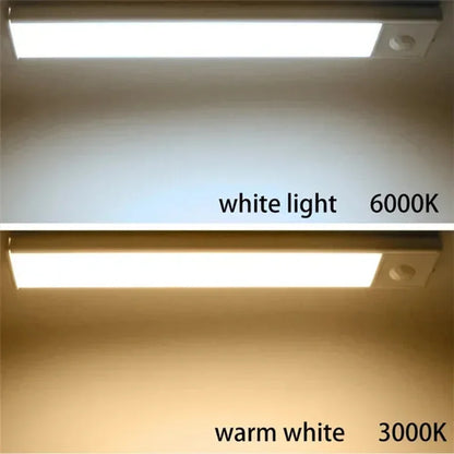 Under Cupboard Kitchen Lights Cabinet Light Motion Sensor Indoor Rechargeable Strip Wardrobe Lighting Battery Operated Magnetic