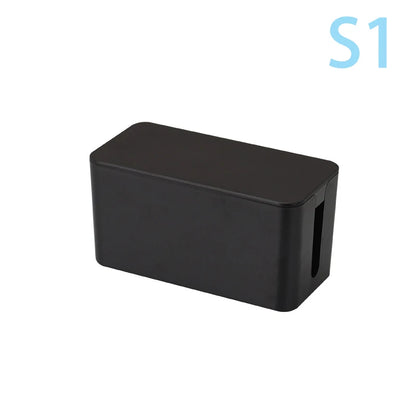 Cable Storage Box Power Board Wire Management Socket Strip Wire Case Dust Charger Socket Organizer Network Bin Charger