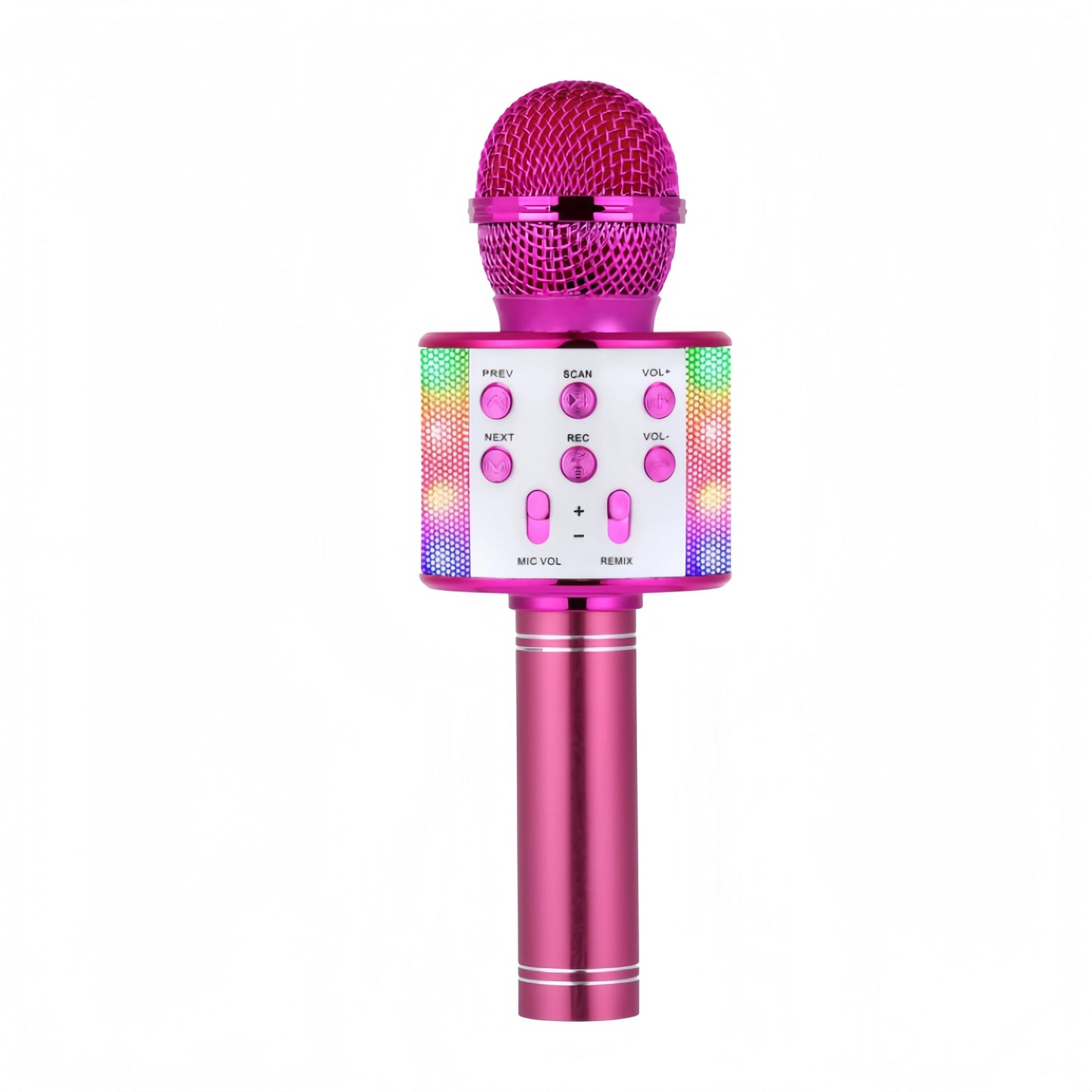 Fun Karaoke Microphone Speaker for Adults Kids, Wireless Bluetooth, Voice Changer, Echo Effect, LED Lights Microphone for Party