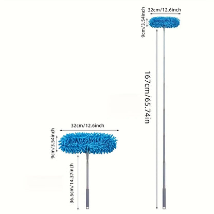 Chenille Duster Retractable High Altitude Cleaning Brush Flexible Ceiling Fan Dust Remover for Home Wall Roof Household Cleaning