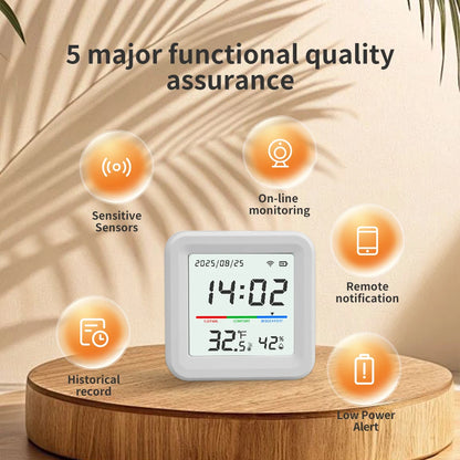 Tuya Temperature And Humidity Sensor 2.4G WiFi Smart Life App Remote Detecte Support Alexa Google Home