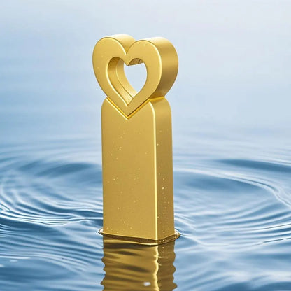 High Speed USB Flash Drives 64GB Cute Heart Pen Drive 32GB Rose Gloden Memory Stick Real Capacity Pendrive Creative gift