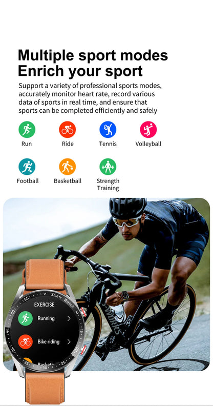 2026 NEW 1.5 inch Smart Watch Men Bluetooth Call Heart Rate ECG Health Fitness Sports Watch Waterproof Business Man Smartwatch