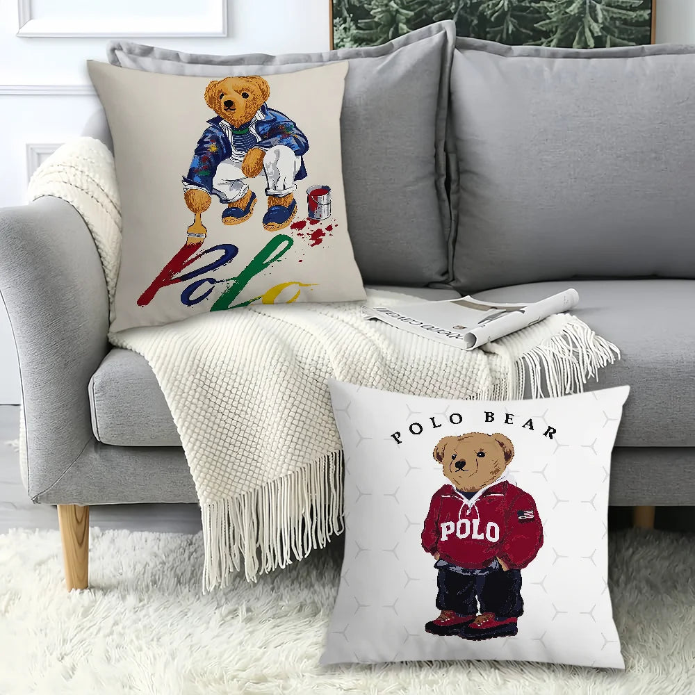P-Polo Pillow Case Office Cushions Suitable For Sofa B-Bears Car Bedroom Decorative Cushion Cover