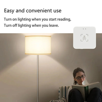 Tuya WiFi Zigbee 24G Mmwave Radar Presence Sensor Human Detector Motion/Static Detection Home Security Alarm For SmartLife Alexa