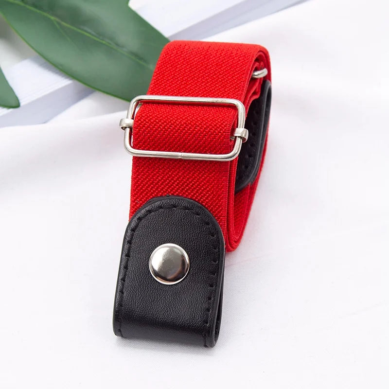 New Adjustable Belts for Women Buckle-Free Waist Jeans Pants No Buckle Stretch Elastic Waist Men Canvas Belt Lazy Invisible Belt