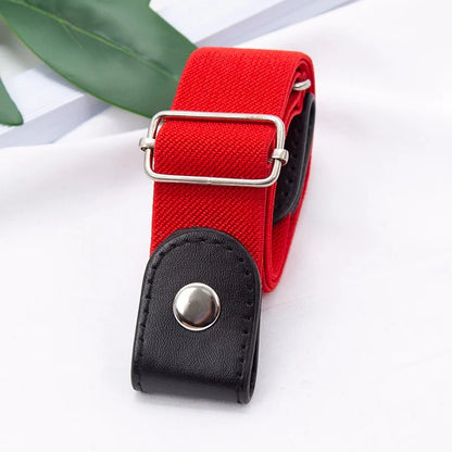 New Adjustable Belts for Women Buckle-Free Waist Jeans Pants No Buckle Stretch Elastic Waist Men Canvas Belt Lazy Invisible Belt