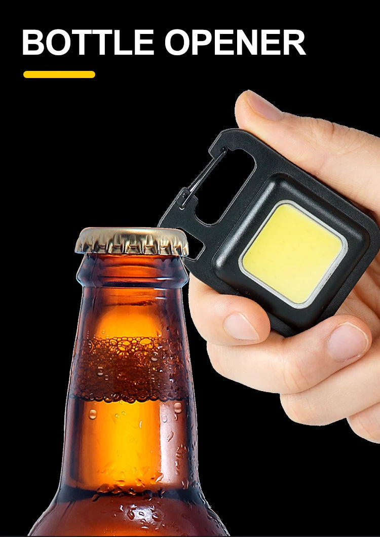 Convenient Carry-on Keychain Camping Light Multi-function COB Rechargeable Emergency Light Mini High Bright Camping Lights