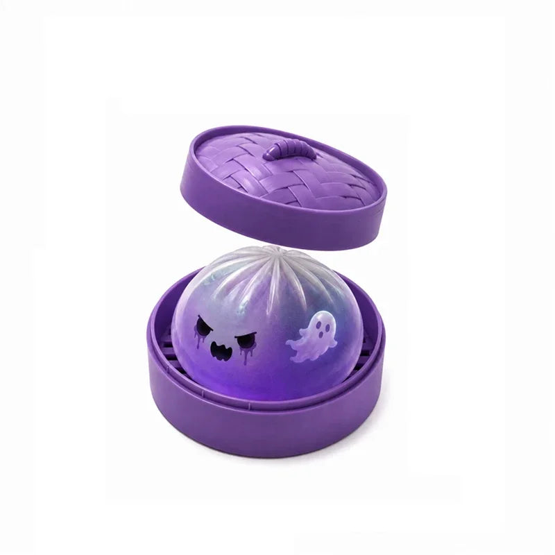 New Glitter Dumpling Colorful Simulation Steamed Bun Decompression Toy for Anxiety Squishes Stress Balls 2026 Viral Fidget Toy