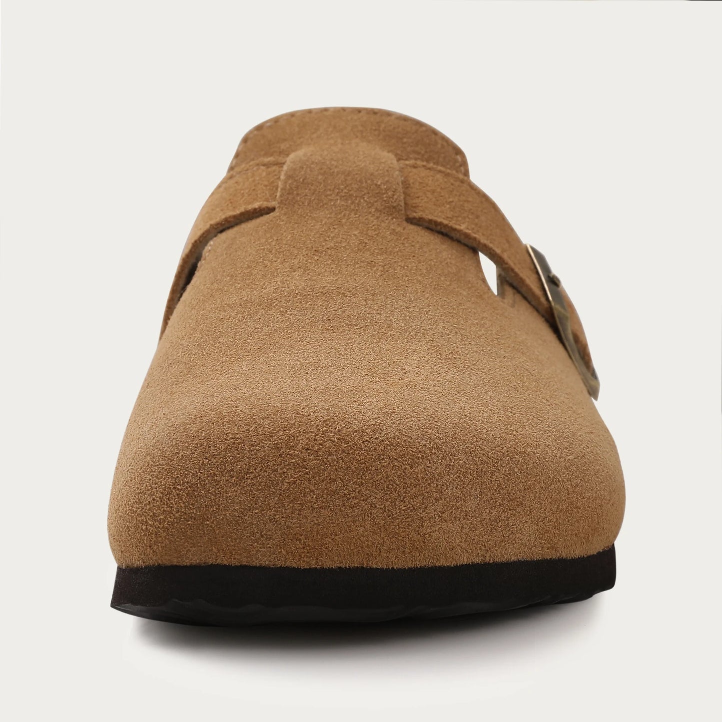 Comwarm Cork Footbed Clogs For Women Men Fashion Leather Mules Comfort Potato Shoes With Arch Support Indoor Outdoor Flat Slides