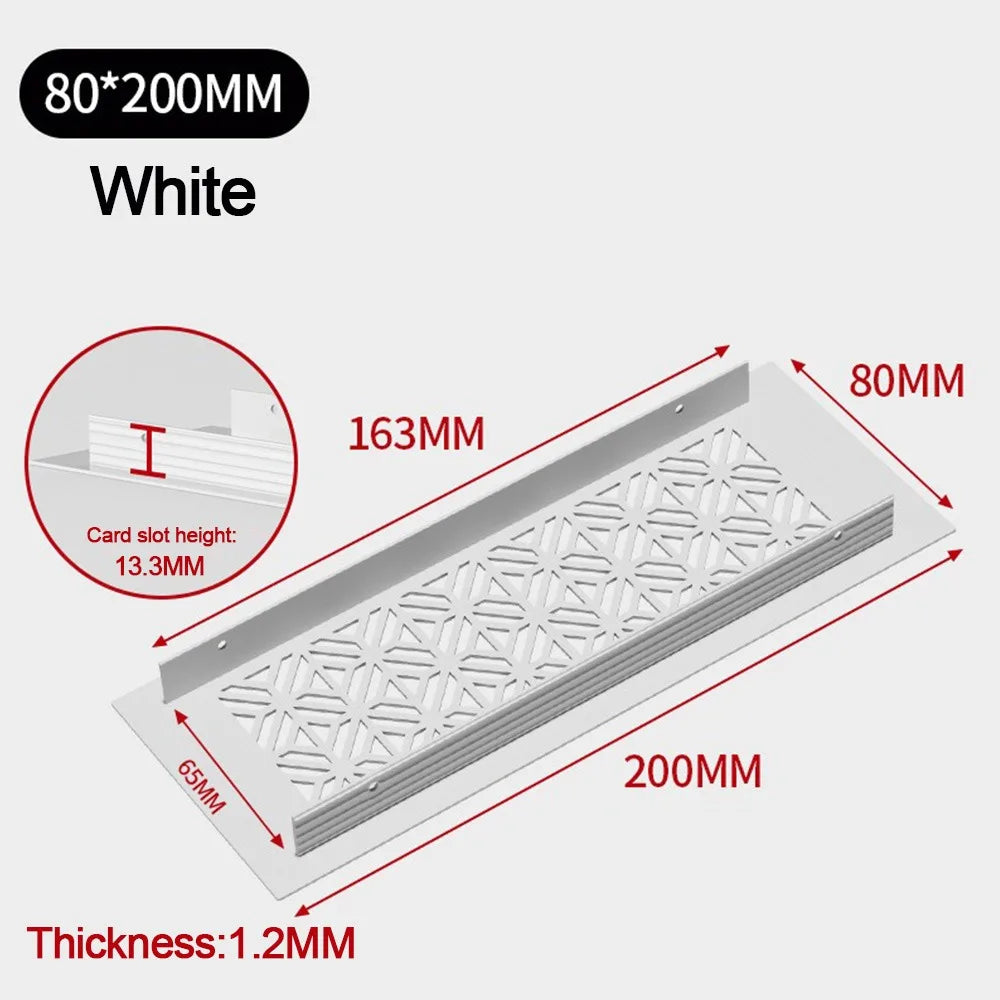 50/80cm Wide Rectangle Aluminum Alloy Air Vent Ventilator Grille Cover Doors Cabinet Wardrobe Breathable Mesh Air Vent