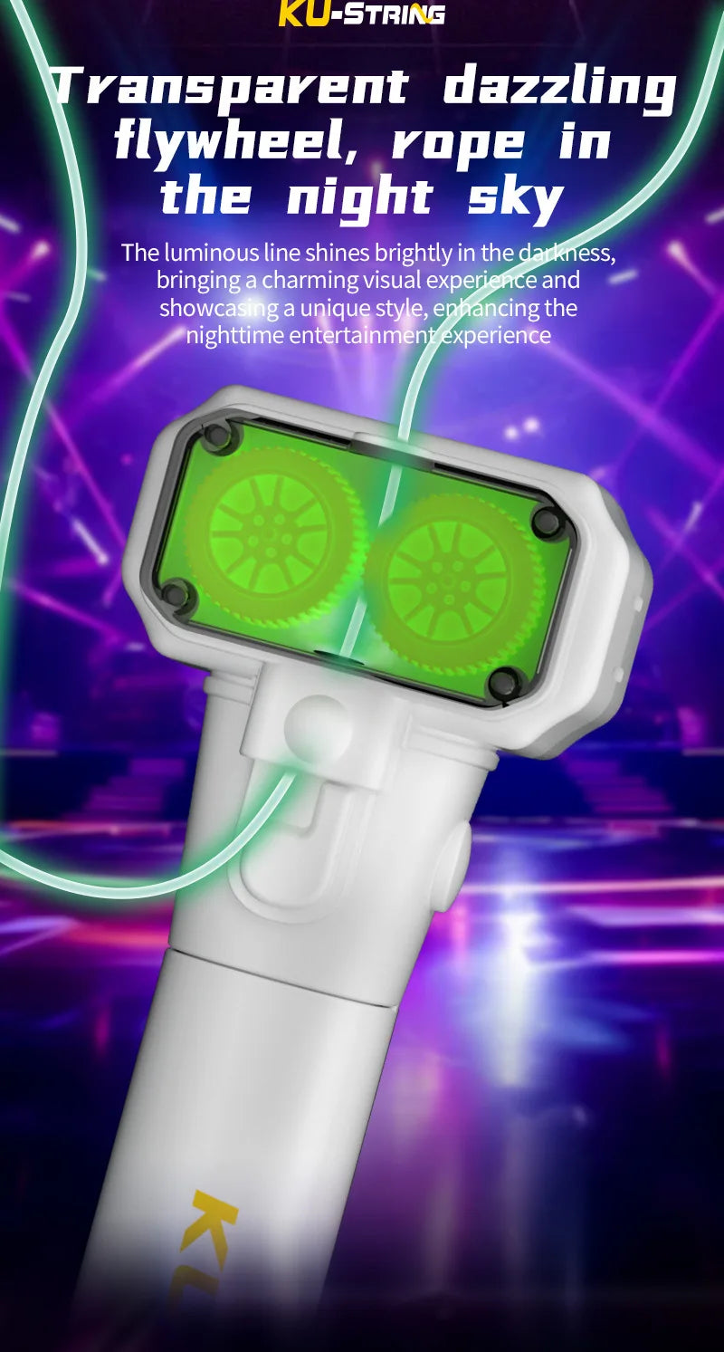 New String Rope Glow in The Dark String Rope Launcher Luminous Portable Handheld String Stress Relief Toy For Kids Party Gift