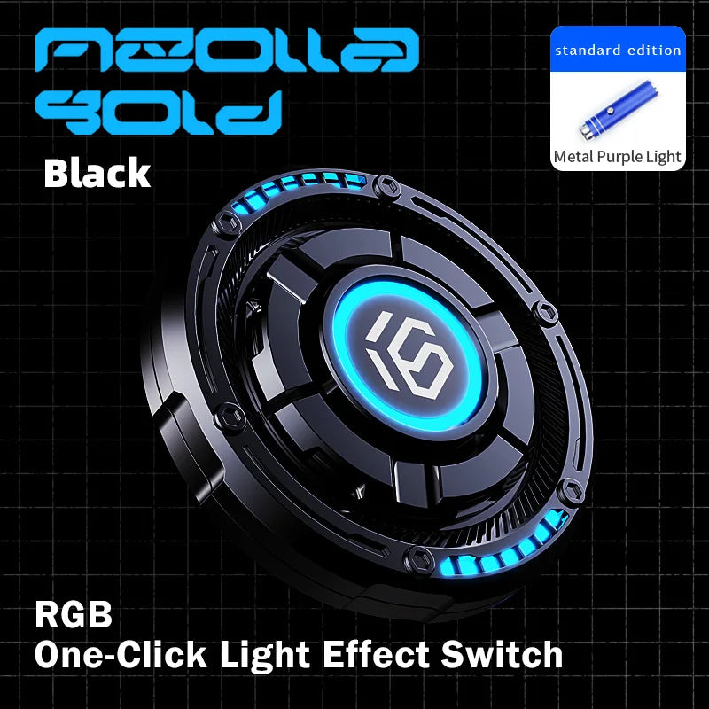 Metal EDC fidget spinner rotatable with luminous effect mechanical card-pushing function It's a stress-relieving toy Gifts  boys