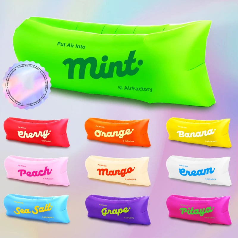 Portable Inflatable Sofa Air Lounger Lazy Couch for Outdoor Camping Hiking Beach Music Festival Travel Picnic Backyard Waterproo
