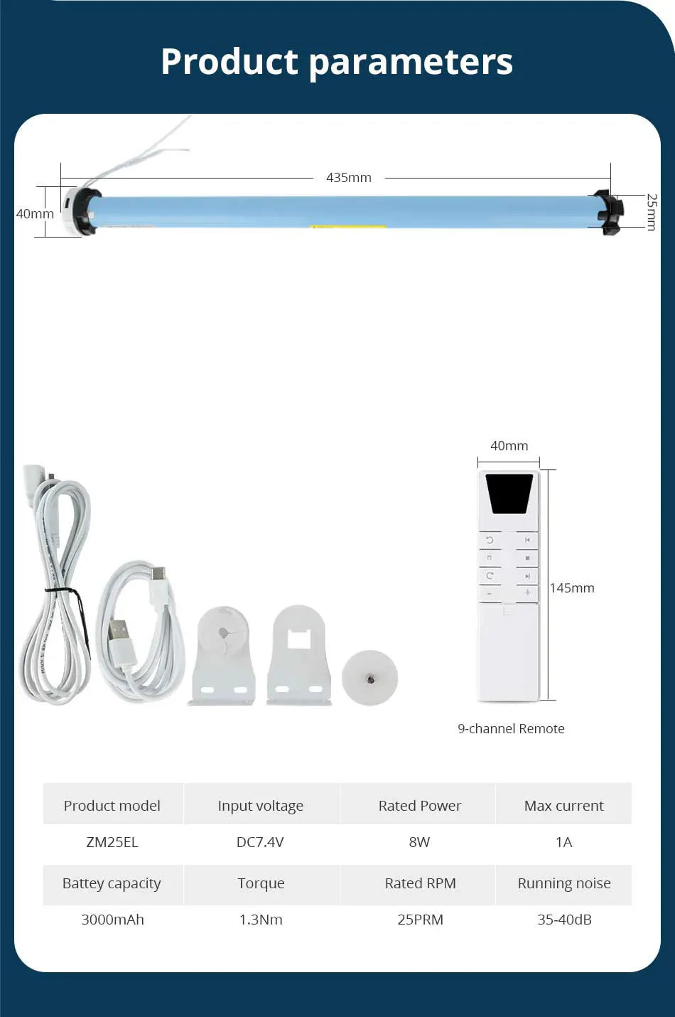 Zemismart Zigbee Roller Shade Motor with Battery For 37 38mm Tube Works with Tuya and Smart Life APP Alexa Google Home Control