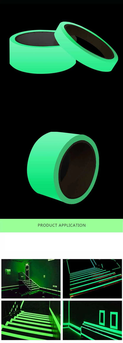 YX Luminous Fluorescent Night Self-adhesive Glow In The Dark Sticker Tape Safety Security Home Decoration Warning Adhesive Tape