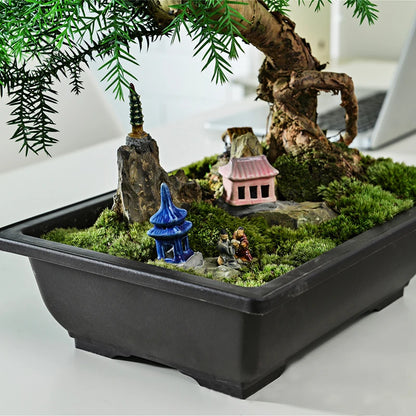 Rectangular Square Flowerpots Imitation Purple Clay Succulent Plants Pots Oval Pots Outdoor Garden Landscape Bonsai Pot Trays