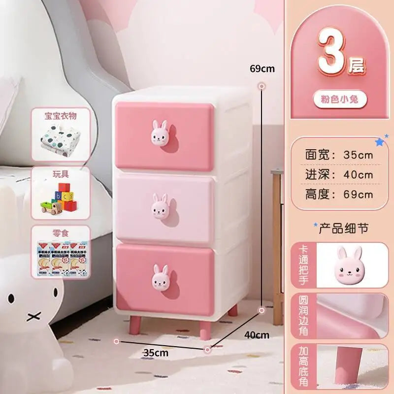 Cute Children Nightstands Nordic Pink Korean Children Nightstands Corner Cabinets Nachtkastje Kids Bedroom Furniture YN50CN