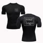 Your Design Logo Top Men Women Print Original Design Tshirts Jogging Workout Gym Quick Dry  New Custom Compression T Shirt
