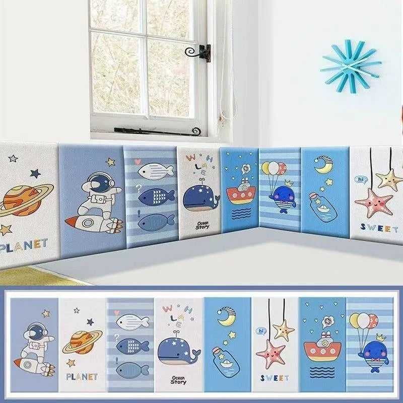 Self-Adhesive Anti-Collision Wall Padding for Kids, Tatami Style Bedside Headboard Cushion, Soft Wall Protector for Bedroom