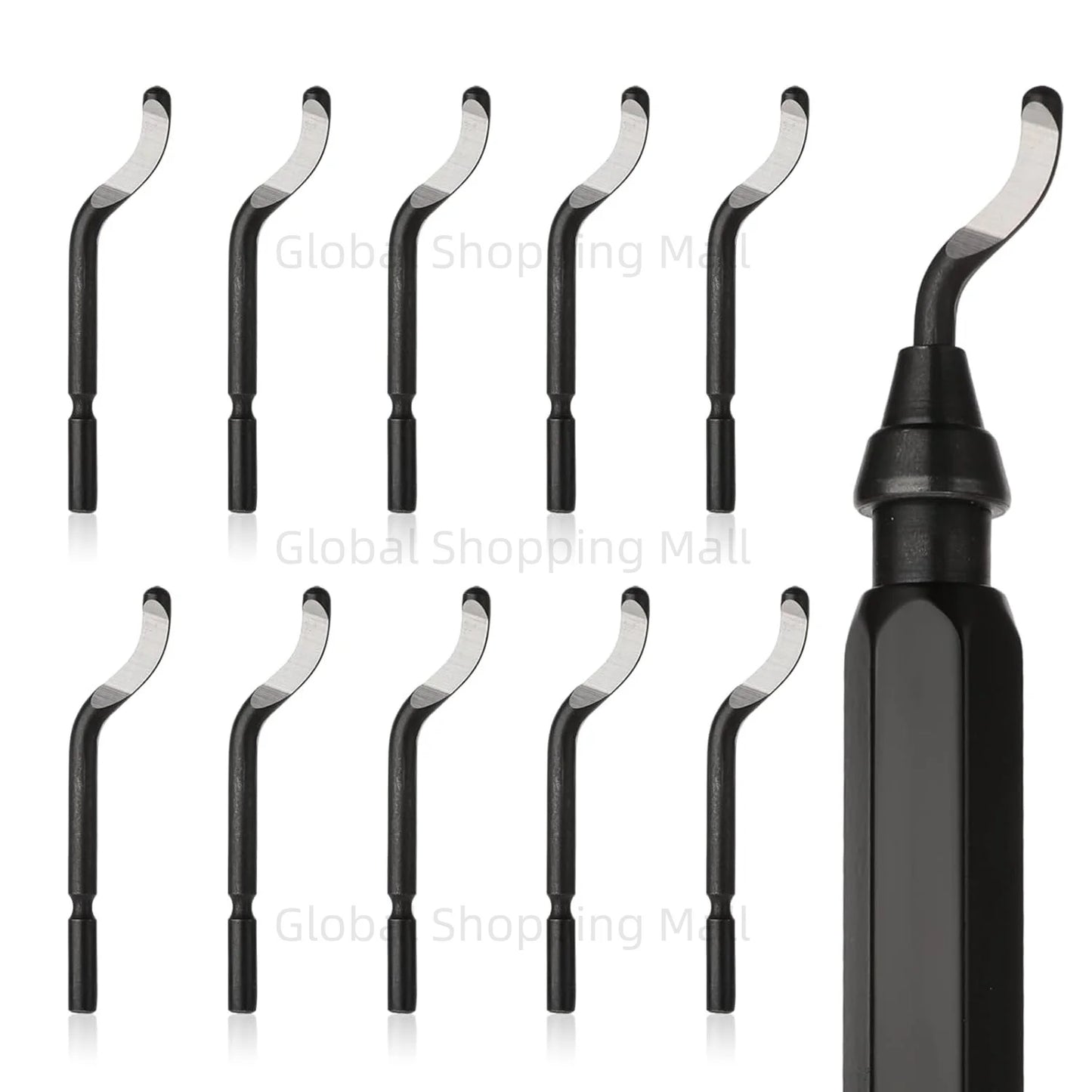 RB1000 Handle Burr Deburring Remover Cutting Tool With 10 Pcs Rotary Deburr Blade Professional Deburring Tool Kit
