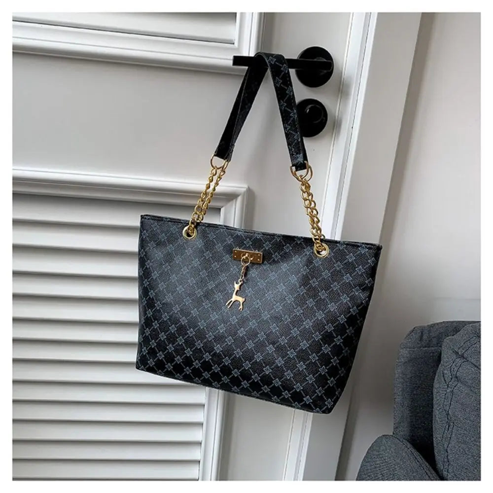 Women Luxury Design Tote Bag Large Capacity Handbag Printing Shoulder Bag Trendy New Shopping Bag Purse