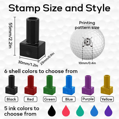 Personalized Golf Ball Stamp Custom Golf Ball Marker Stamp with Name,Initials,Logo or Year Self Inking,Waterproof,Refillable Ink