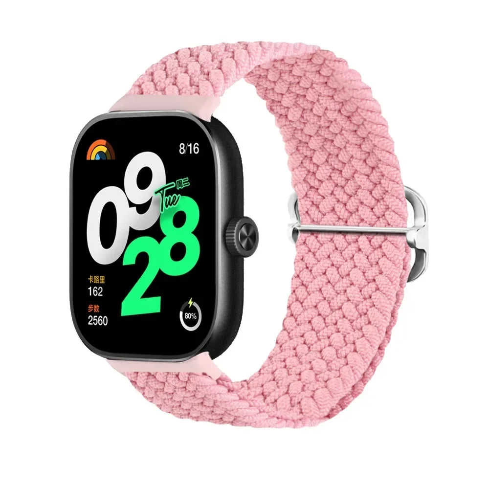 do paska Redmi Watch 4 Akcesoria Regulowany sportowy elastyczny nylonowy pleciony zamienny pasek correa bransoletka Miband 8 pro band