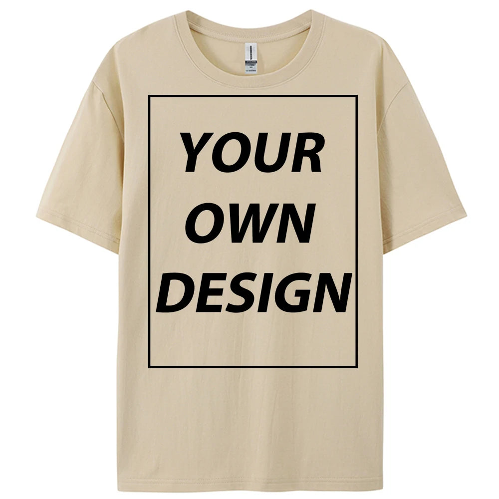 Personalized Custom Print Summer Y2K Team T-Shirt Cotton Casual Loose Short Sleeve Basics Fashion Tee Work Breathable Streetwear