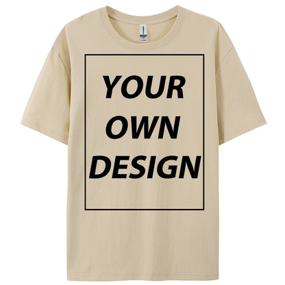 Personalized Custom Print Summer Y2K Team T-Shirt Cotton Casual Loose Short Sleeve Basics Fashion Tee Work Breathable Streetwear