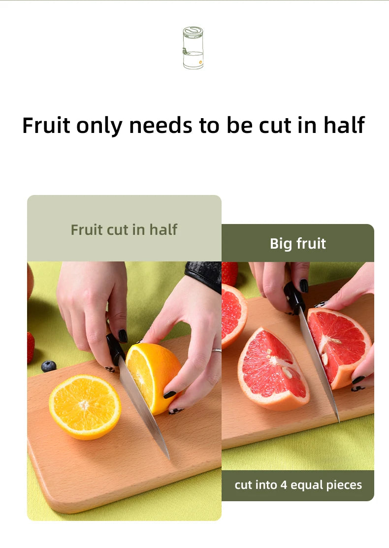 USB Rechargeable Electric Juicer 1PC Wireless Citrus Lemon Orange Juicer Automatic Fresh Fruit Blender for Kitchen