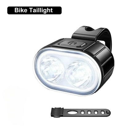 USB-C Rechargeable Bicycle Lights Bike Safety Warning Lamp Outdoor Waterproof Cycling Flashlight For Mountain And Road Bikes