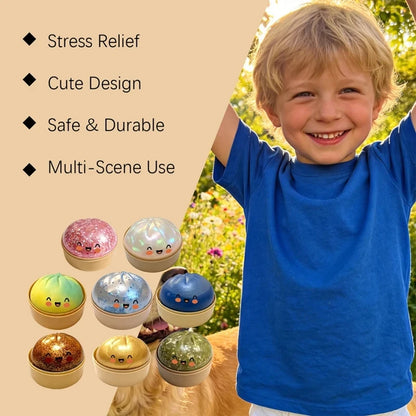 Simulation Bun Decompression Toy Fidget Toy Colorful Dough Dumpling Squeeze Ball Rebound Pinch Fun Children's Birthday Gift