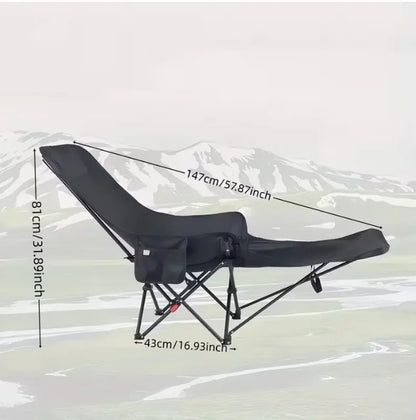 Folding Camping Chair with Armrests, Portable Outdoor Lawn Chair with Detachable Headrest Lightweight Fishing Chair for Picnic